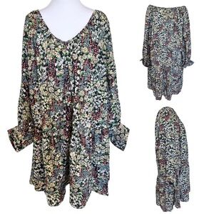 Ditsy Floral Boho Cottage Core Dress Sz Large H&M